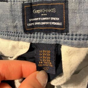 GAP Khakis Straight Fit Comfort Stretch - Navy Blue